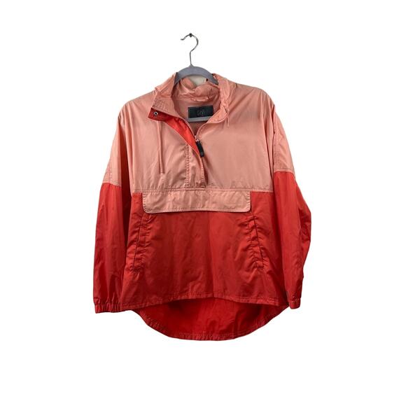 Lauren James Jackets & Blazers - Lauren James Two Toned Pink Pullover Rain Coat w/Pockets Size Small